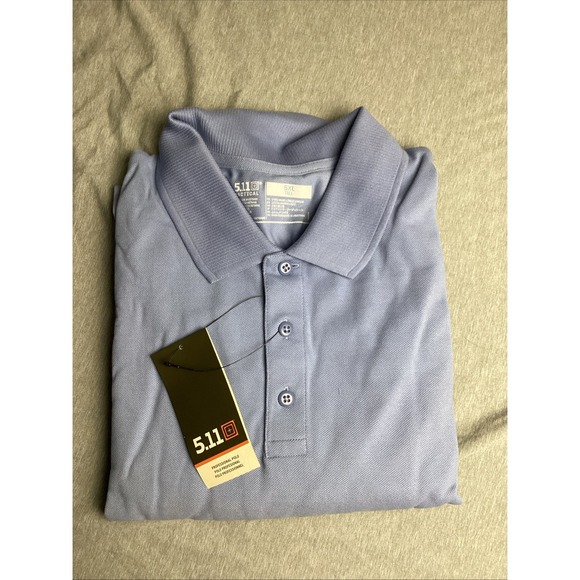 5.11 Tactical Other - 5.11 Tactical Professional Short Sleeve Polo (41060) - Fire Med. Blu 5XL